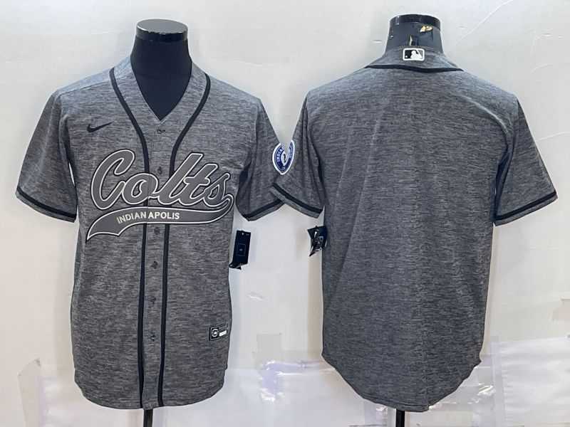 Men Indianapolis Colts blank hemp ash 2022 Nike Co branded NFL Jersey->brooklyn nets->NBA Jersey